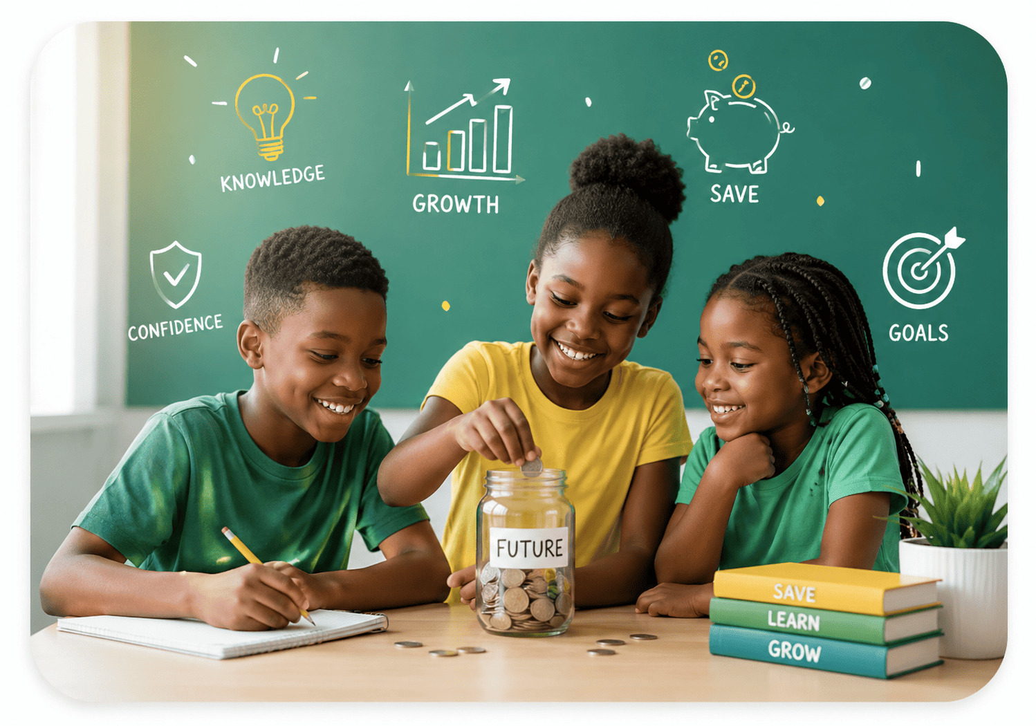 Children learning about money